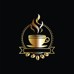 Coffee cup logo design template. Coffee shop, cafe, restaurant, bar, menu,
 coffee house, cafe, restaurant, bar. Vector illustration.