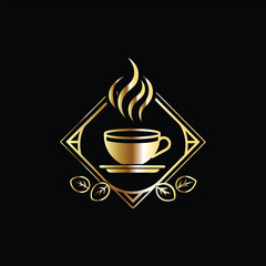 Coffee cup logo design template. Coffee shop, cafe, restaurant, bar, menu,
 coffee house, cafe, restaurant, bar. Vector illustration.