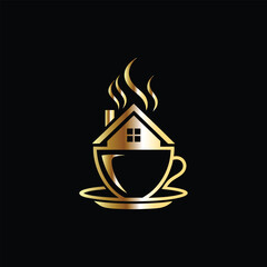 Coffee cup logo design template. Coffee shop, cafe, restaurant, bar, menu,
 coffee house, cafe, restaurant, bar. Vector illustration.