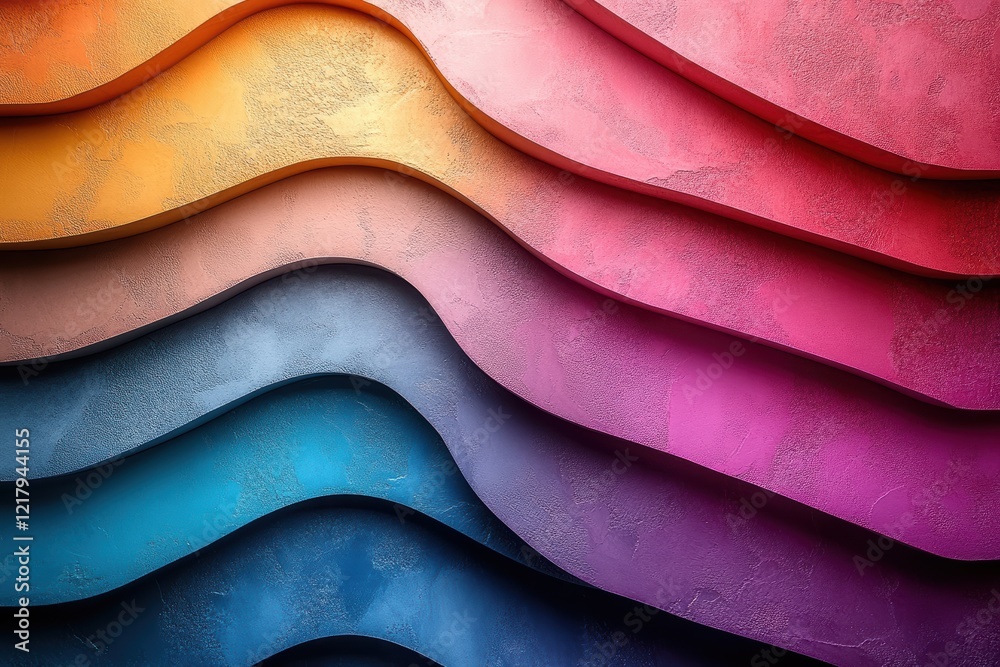 Poster smooth multi-color gradients create a visually appealing backdrop in layered design