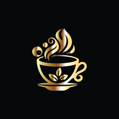 Coffee cup logo design template. Coffee shop, cafe, restaurant, bar, menu,
 coffee house, cafe, restaurant, bar. Vector illustration.