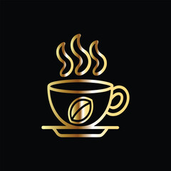 Coffee cup logo design template. Coffee shop, cafe, restaurant, bar, menu,
 coffee house, cafe, restaurant, bar. Vector illustration.