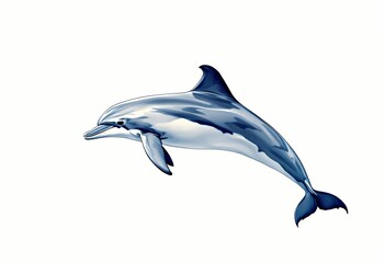 Fototapeta premium Majestic Dolphin Leaping in Artistic Style