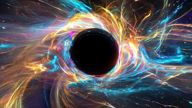 Digital Singularity: A Black Hole and the Glowing Data Explosion