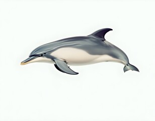 Obraz premium Majestic Dolphin Leaping in a Studio Setting