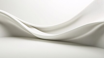 Obraz premium Smooth white curves creating an elegant and minimalist design