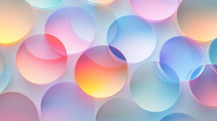 Captivating Pastel Bubbles Floating in a Dreamy Ethereal Backdrop with Vibrant Gradient Hues and Soft Blurred Textures Creating a Mesmerizing Soothing Atmosphere