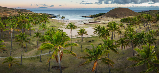 Anakena beach at Rapa Nui (Easter Island)