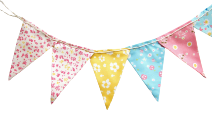 Flag Triangles celebration pennant on transparent background
