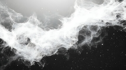 White nebula cosmic cloud, space background, galaxy, science fiction