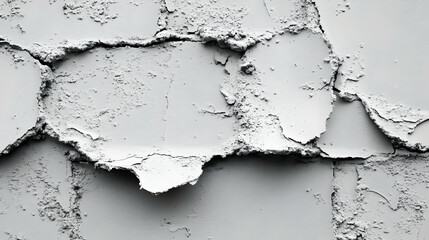 Obraz premium Cracked white powder texture, close-up detail
