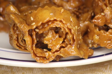 Chebakia Close-up, Moroccan Fried Cookie