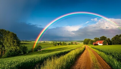 Fototapeta premium rainbow over the river