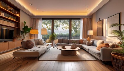 Fototapeta premium living room interior