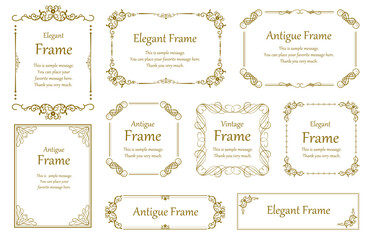 Frames and borders.Vintage floral ornament. Decorative vector frame..eps