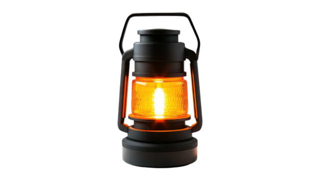 Oil lamp on transparent background