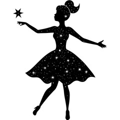 glitter and sparkle overlays silhouette vector illustration 