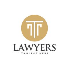 justice logo concept Law firm logo design Lawyer logo vector template