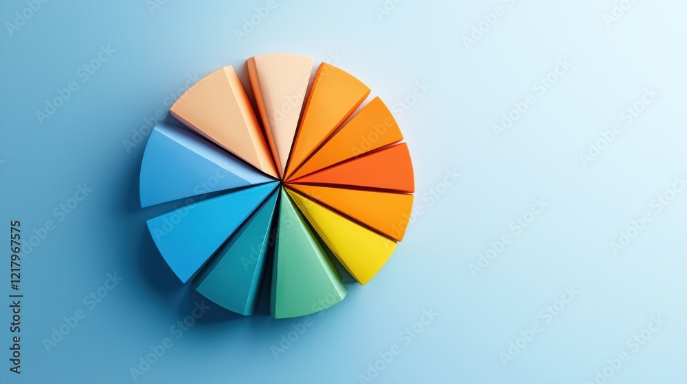 Poster a vibrant pie chart comparing customer satisfaction with various spf products