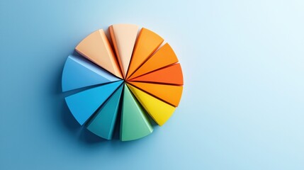 Obraz premium A vibrant pie chart comparing customer satisfaction with various SPF products
