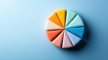 Fototapeta premium A vibrant pie chart comparing customer satisfaction with spray tanning services