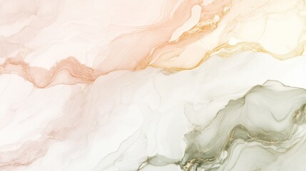 Fototapeta premium Abstract fluid art background with swirling pastel colors and gold accents creating elegant waves