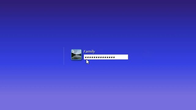 Computer desktop log in graphics 4K UHD