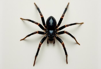 High-Resolution Close-up of a Black and Brown Spider