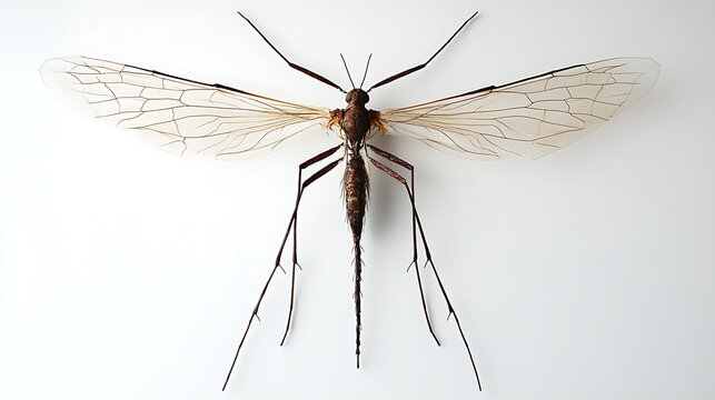 Detailed Close-Up of a Crane Fly Specimen