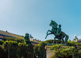 Prancing Horse Statue in Naples Italy