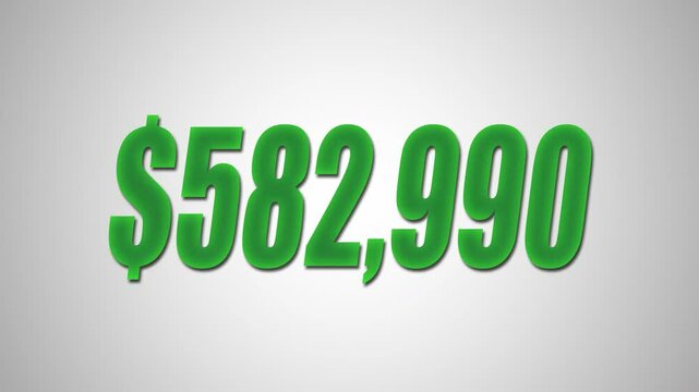 1 MILLION money counter going up $1,000,000 4K UHD