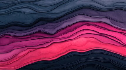 Obraz premium Abstract Colorful Waves in Shades of Pink and Dark Tones
