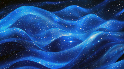 Obraz premium Stunning Blue Nebula: Cosmic Waves and Celestial Dance in Deep Space