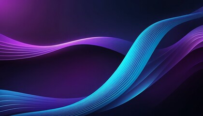 Obraz premium Abstract Blue and Purple Wavy Lines Design