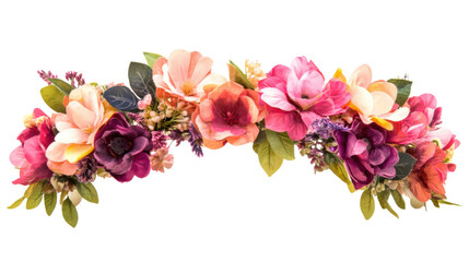 Flower crown on transparent background