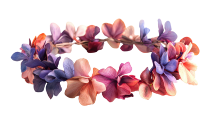 Flower crown on transparent background