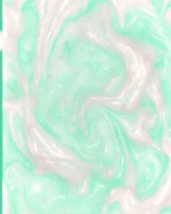 Obraz premium Swirled mint and white cream texture.