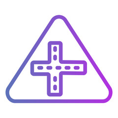 Obraz premium cross road Gradient icon