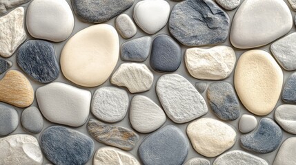 Smooth Stones Wall Decorative Pebble Texture