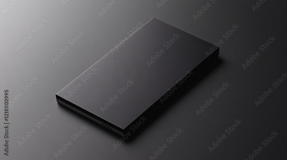 Aufkleber Black slab resting on dark surface representing minimalism and modern design