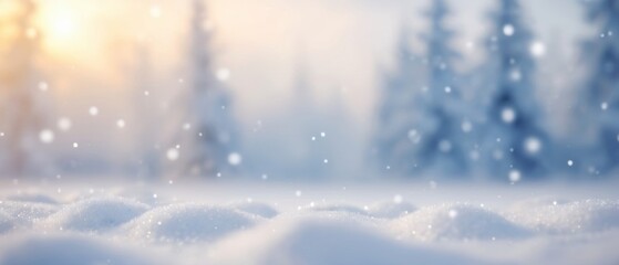 Christmas winter blurred background