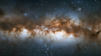 Obraz premium Cosmic dust clouds in Milky Way galaxy, space exploration background