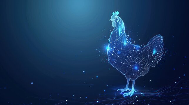 Abstract Chicken Illustration