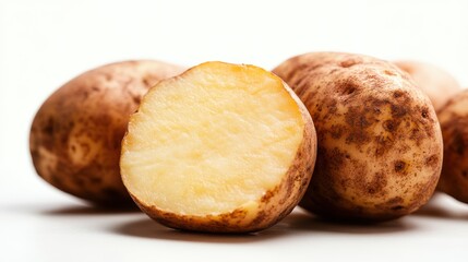 Fototapeta premium Freshly harvested potatoes showcasing their natural beauty and texture