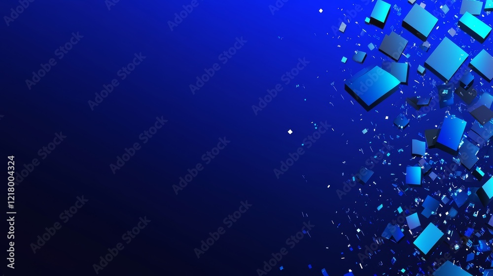 Poster abstract blue checkered technology background with digital grid and geometric patterns. modern conce