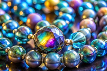 Luxury Labradorite Gemstone Beads & Crystal Jewelry Fashion Photography