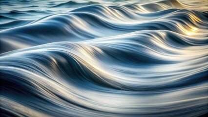 Abstract Gray White Flowing Waves Macro Photography Background - Smooth Texture Design