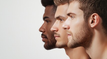 Obraz premium A vibrant timeline chart illustrating the development of men's facial skincare lines