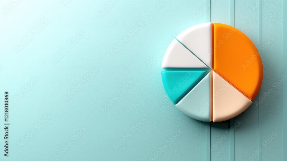 Poster a vibrant pie chart illustrating the distribution of spa services by popularity