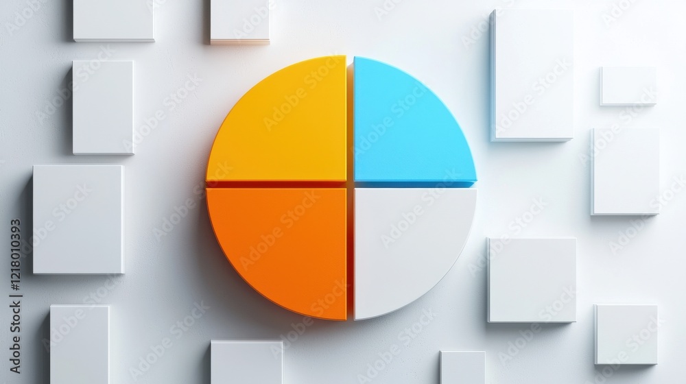 Aufkleber a vibrant pie chart illustrating the distribution of skincare routines by age group for men
